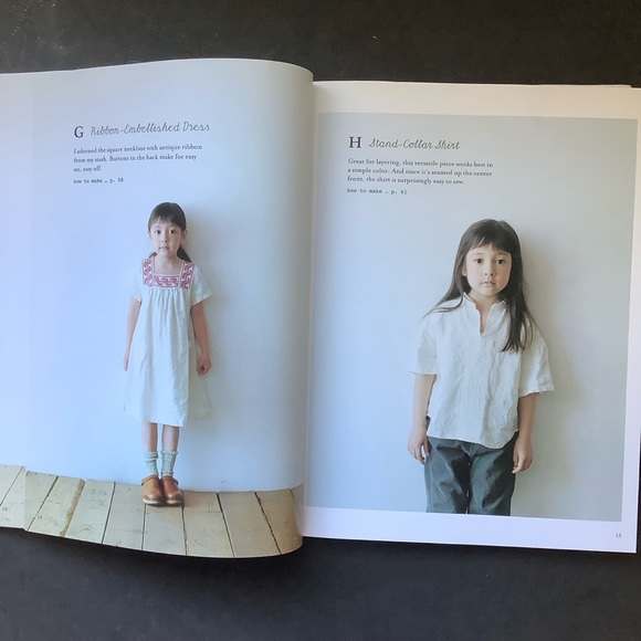 Japanese Sewing Patterns for Children Linen Wool Cotton Kids Book - Picture 4 of 14
